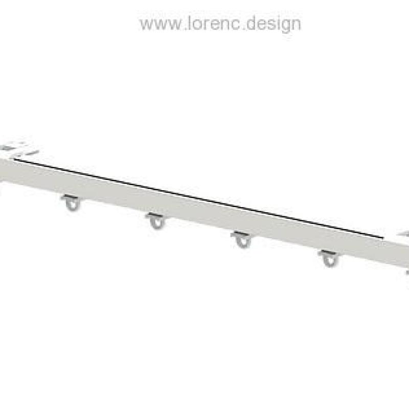 Jednokolejnice rovná pro záclony a závěsy